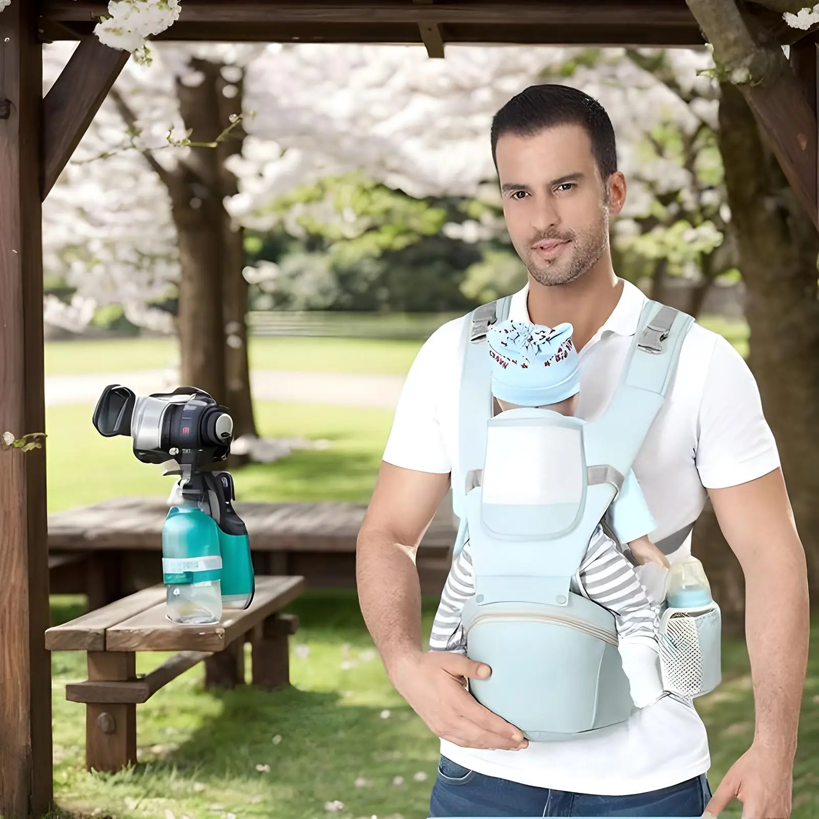 Ergonomic Kid Carrier Lightweight Adjustable Stroller Wrap Ergonomic Lightweight Carrier For Hiking Airplane Registry Mom Dad