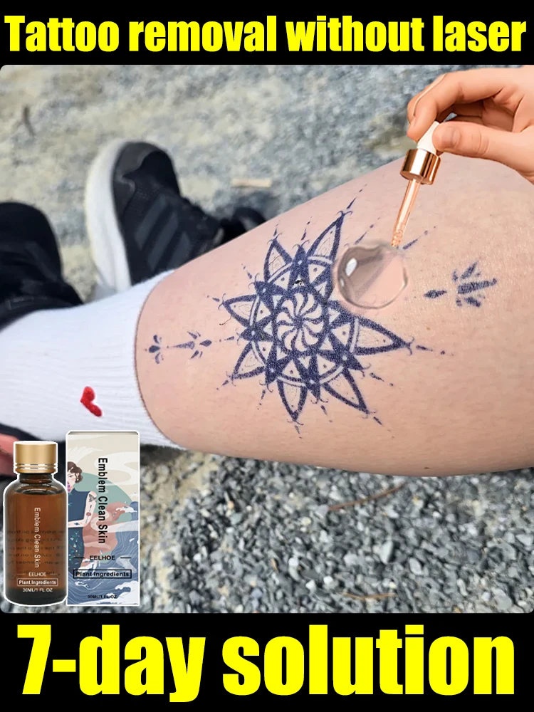 Instantly removes tattoos, disintegrates pigments, and repairs damaged skin without leaving scars