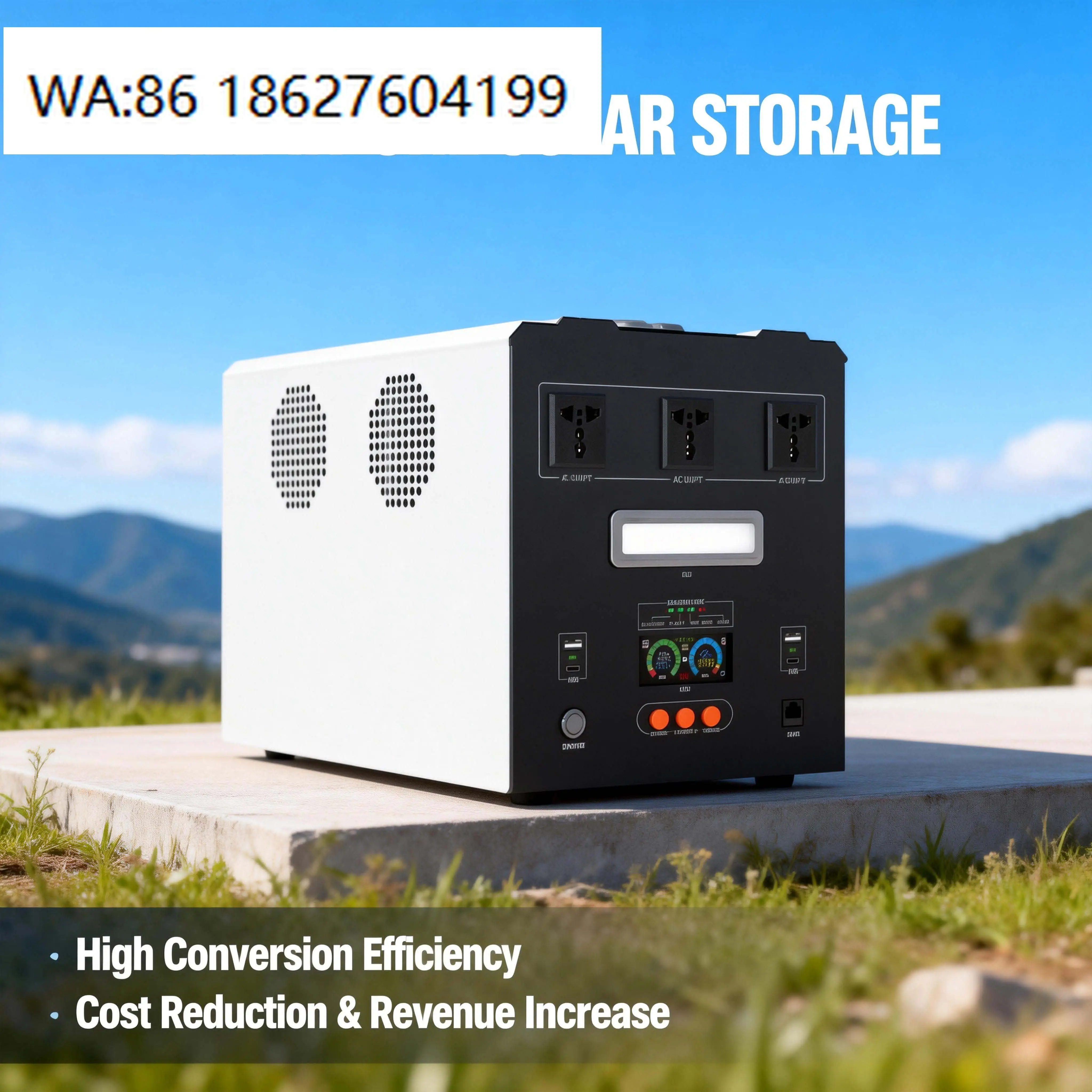 

25.6V 51.2V 100ah-280ah Floor Standing Solar Storage Battery Pure Sine Wave Flashlight Home Energy Storage System