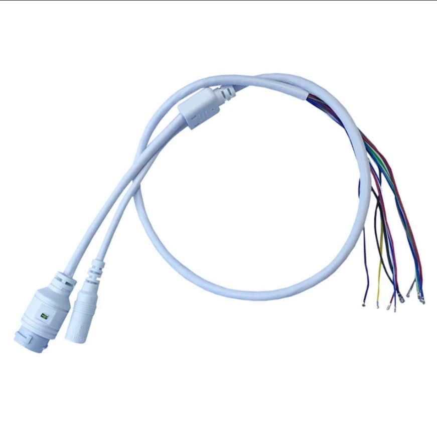Ethernet Lan PoE Network Cable for CCTV IP camera board module  weatherproof connector  cable 12V RJ45 For dahua Hikvision Ip