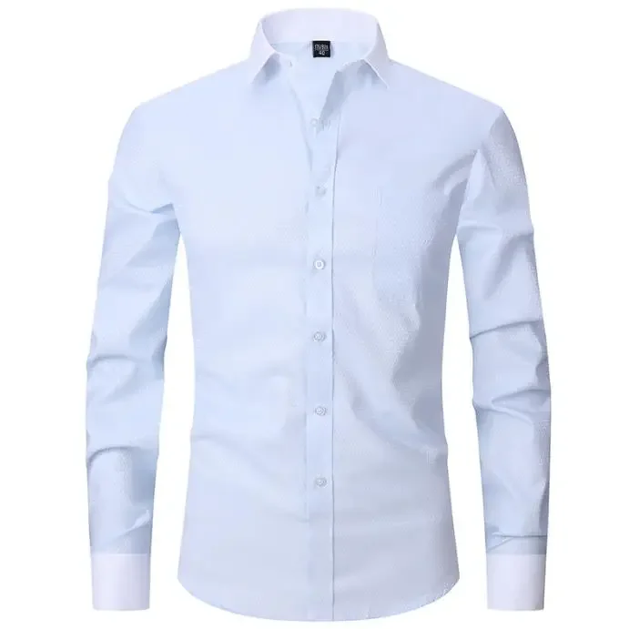 customized long sleeved solid color pattern suits shirt