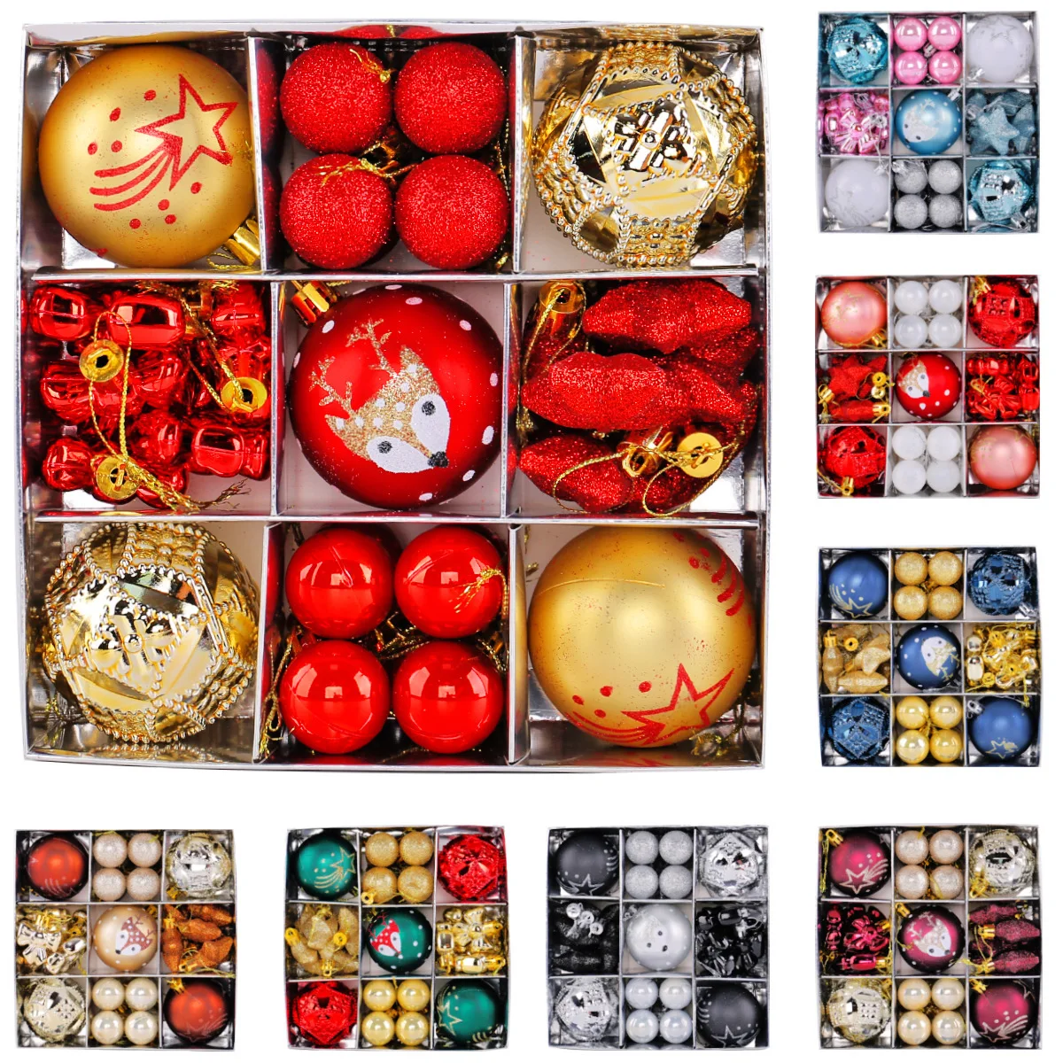 35 قطعة عيد الميلاد الكرة شجرة عيد الميلاد الديكور الحلي للمنزل ديكور هالوين السنة الجديدة 2026 نافيداد قلادة الكرة الملحقات