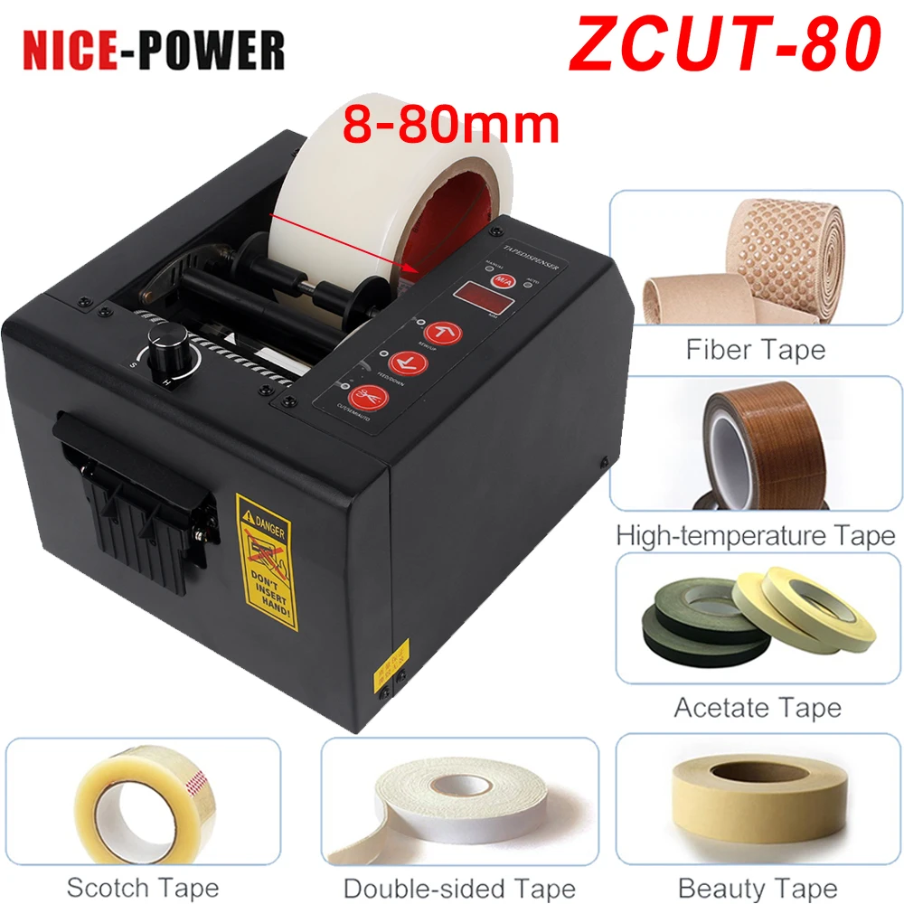 ZCUT-80 Tape Automatic Cutter Machine Paper Cutter Tape Dispenser Office Supplies Cutting Tools Phone Sticker Cutting Machine