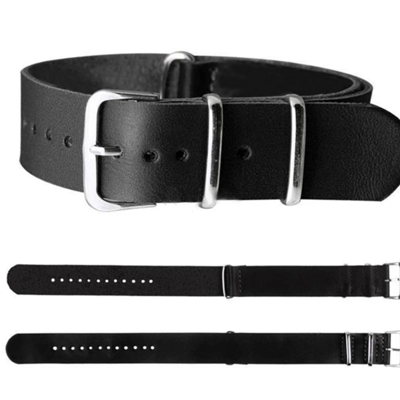 High Quality Pu Leather Watch Strap Watchband Nato Men Women Strap 18mm 20mm 22mm 24mm Watch Adjustment Replacement Accessories