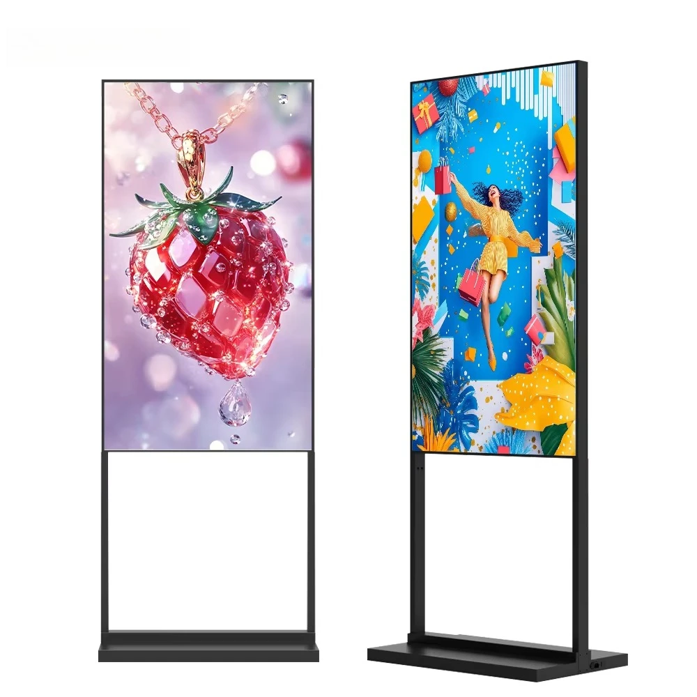 Window Digital Signage 2500nits High Brightness Advertising Screen CMS Remote Control Shop
