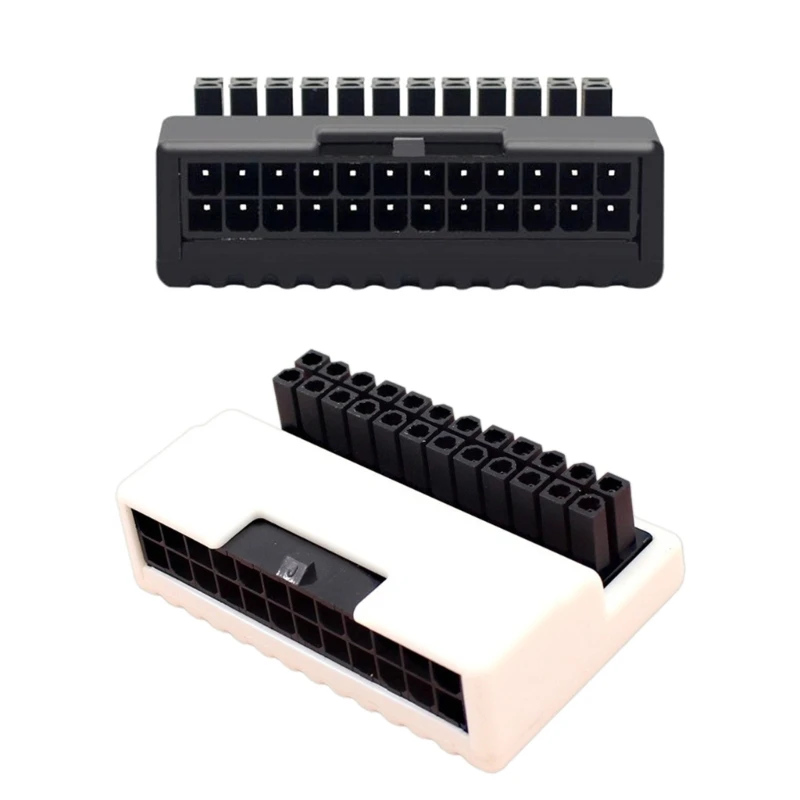 24Pin 90 Degree Power Extension Adapter for Enhances Computer Mainboard Power Cable Organization