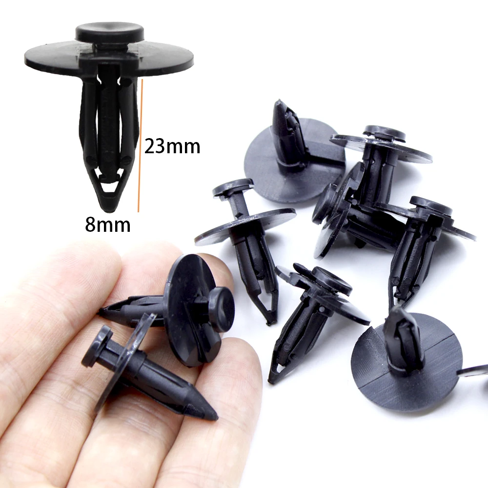 

10Pcs Car Engine Lower Guard Plate Retainer Rivet Fits For GM Ford Peugeot Chrysler Cadillac Bumper Middle Mesh Fastener Clips