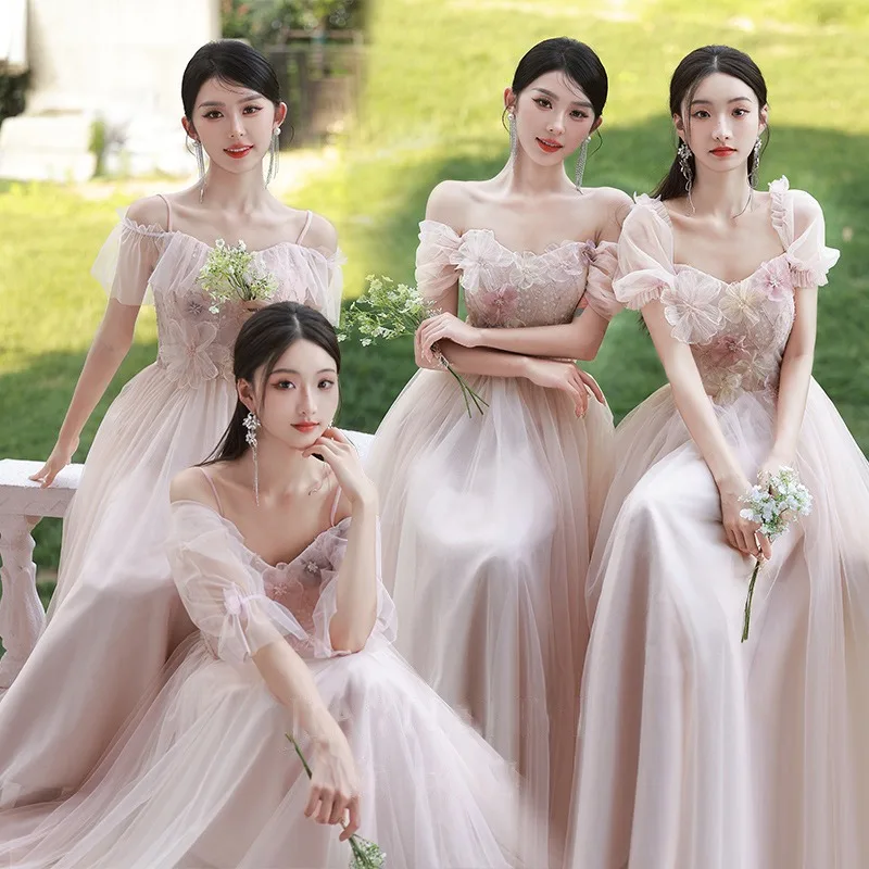 

Sexy Bridesmaid Dresses Applique Long Wedding Party Prom Cocktail Dresses Formal Bride Maid Gowns Maid Of Honor Dresses