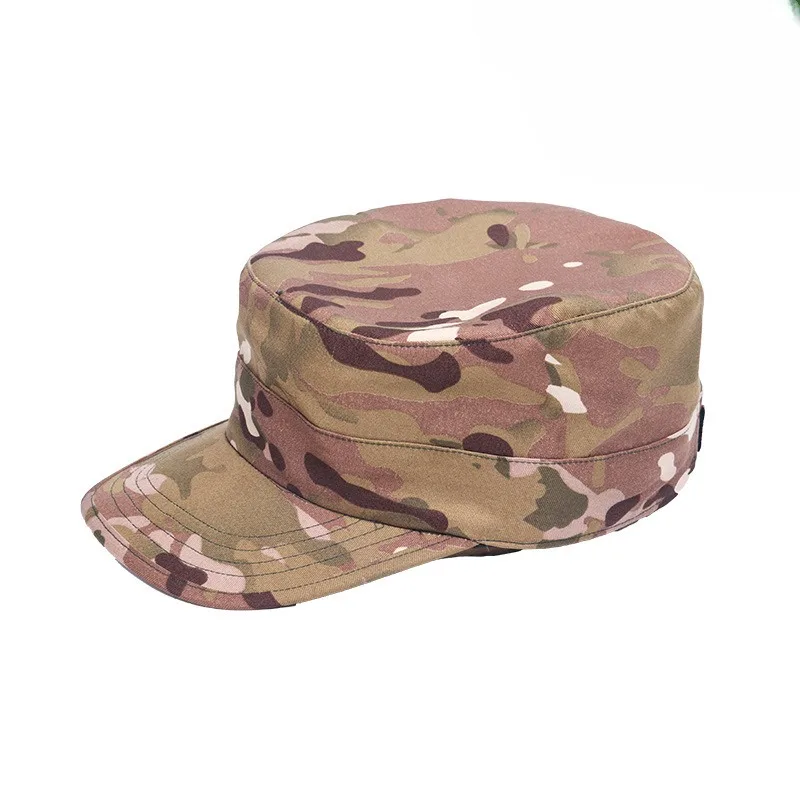 Camouflage Hat Shade Breathable Velcro Adjustable Extension Training Elementary School Summer Camp Military Training Soldier Cap