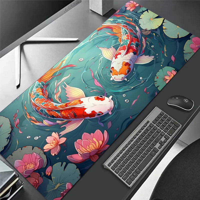 

Anti-Slip Chinese Carp Mouse Pad for Office and Gaming - Large HD Keyboard Mouse Mat Natural Rubber for Comfort and Precision