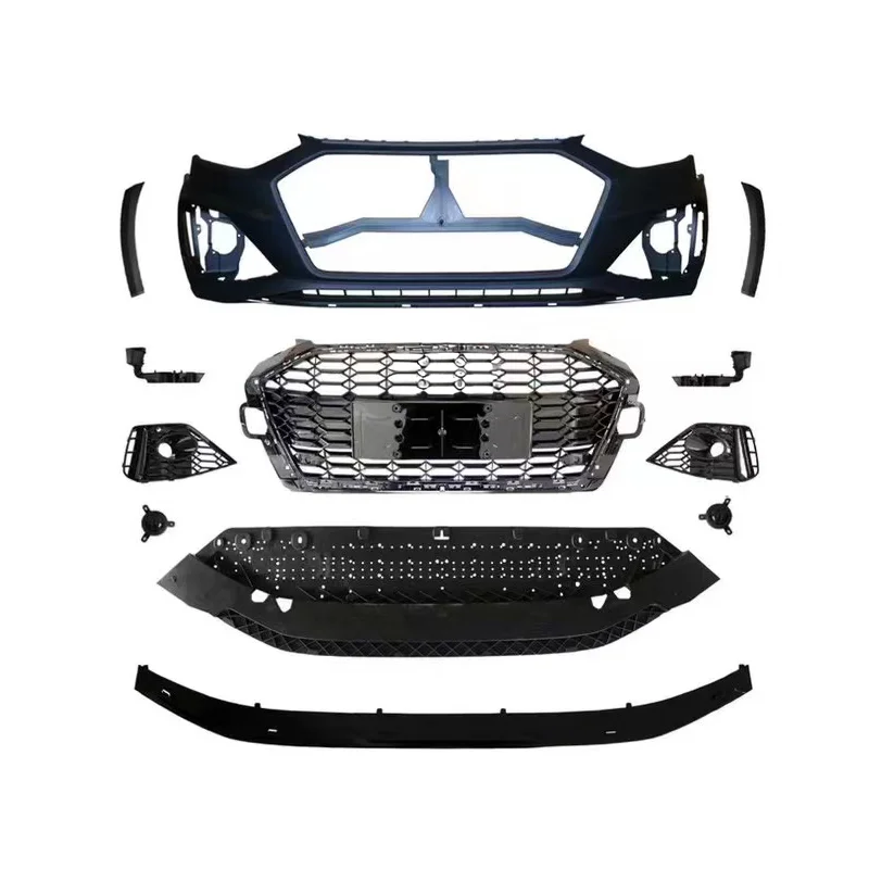 الأسهم الأمريكية سيارة A4 Allroad الجسم أطقم RS4 نمط المصد الأمامي أطقم مع مصبغة ل A4 Allroad S4 B9.5 2020 2021 2022 2023 2024 #4