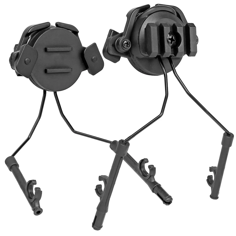 Tactical Headset Rail Adapte /tactical Fast Rail Bracket/helmet Airsoft Earmuff Bracket 360 Degrees Rotation