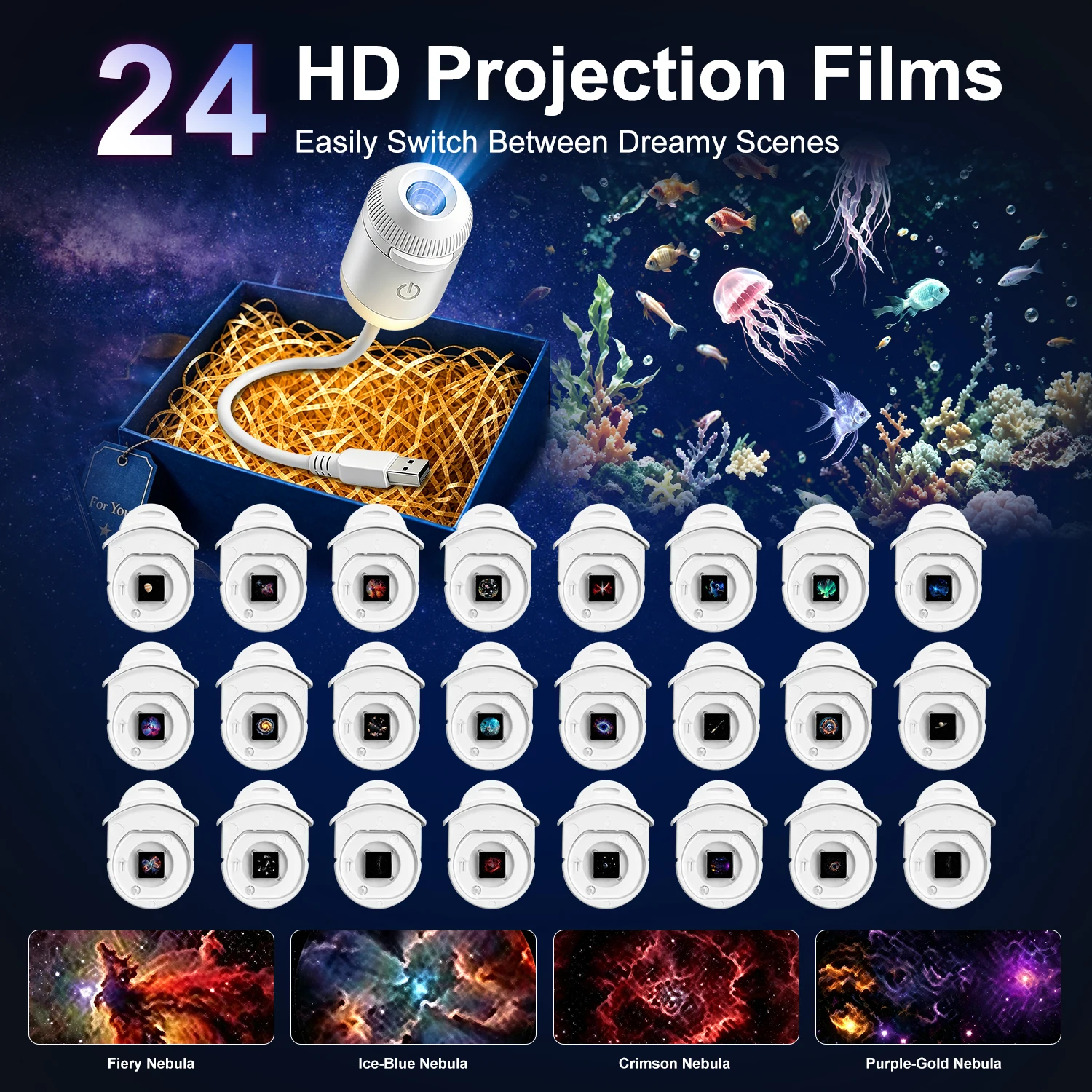 โปรเจคเตอร์กาแล็กซี่ไนท์ไลท์,  - Star Projector Night บทวิจารณ์และราคา
