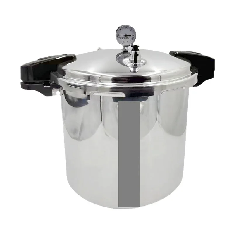

2026 Hotel Restaurant Commercial-Grade 23L Large Capacity Explosion-Proof Aluminum Alloy Pressure Cooker with Pressure Gauge