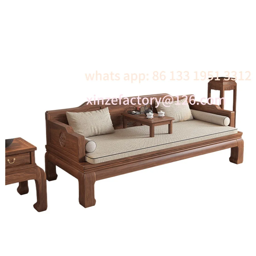 Lit Arhat personnalisable en noyer tout en bois massif, canapé-lit rétractable multifonction push-pull à double usage