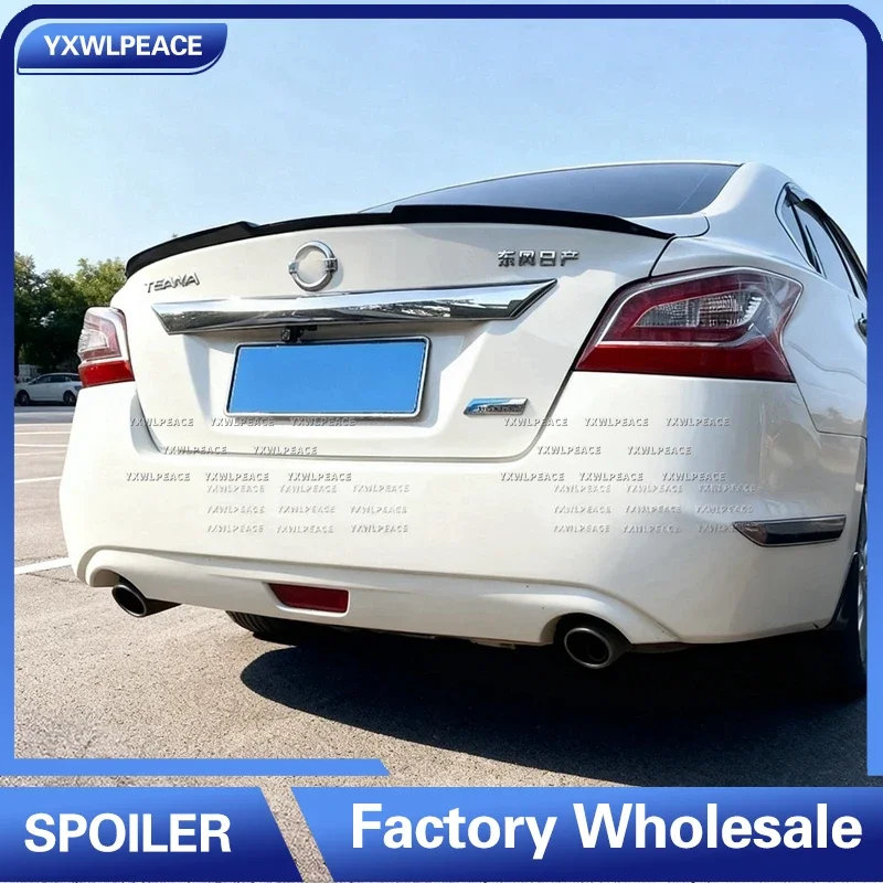 Para Nissan Teana /Altima Spoiler 2013 - 2015 plástico ABS de alta calidad con apariencia de fibra de carbono alerones traseros para maletero accesorios Kit de carrocería