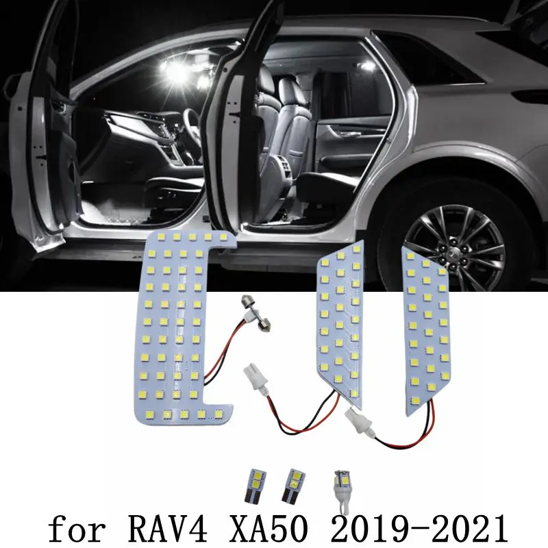

1 компл./6 шт. внутренний светодиодный потолочный светильник для Toyota RAV4 XA50 2019 2020 2021, лампы SMD, ультра яркие лампы для чтения