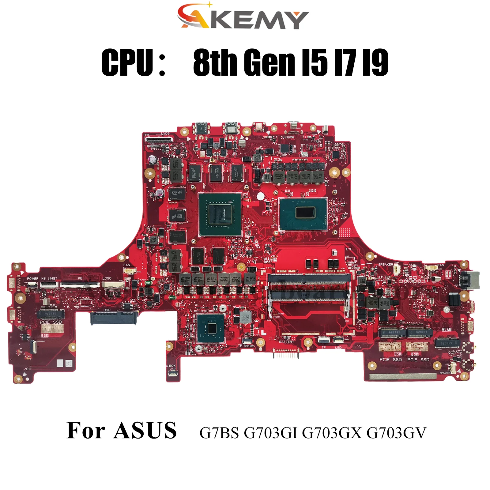 

G703Gi Laptop Motherboard For ASUS ROG G703GM G703GX G703G G703GMR G7BS G703GV G703GI Mainboard With I5 I7 I9 CPU 100% tests OK