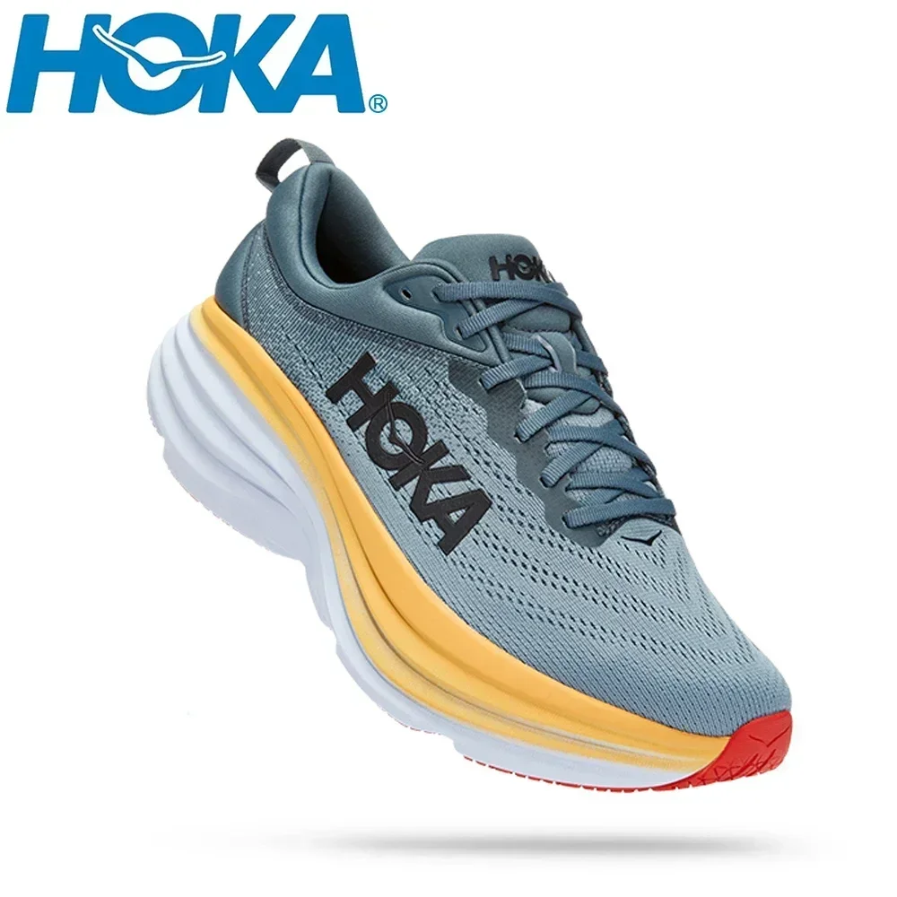 HOKA Bondi 8 Sneakers Men Lifestyle Sport Shoes Light Breathable Canvas Shoes Outdoor Running Shoes Casual Tenni