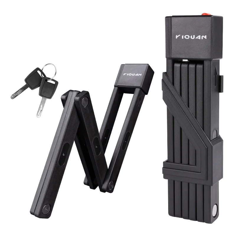 Waterproof Antitheft Portable Bicycle Folding Lock Durable Sturdy Cycling Lock with Keys Security Lock for Bikes