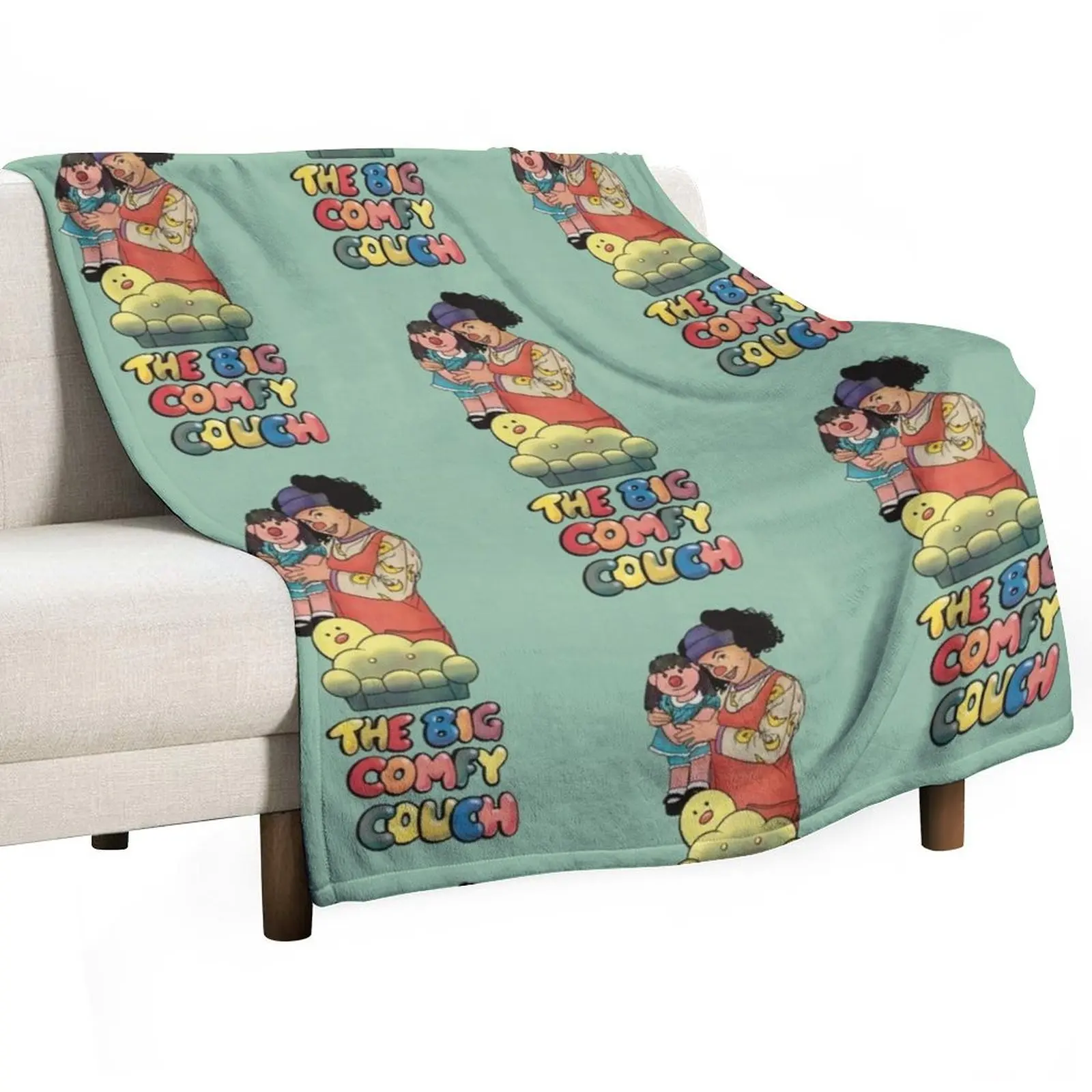 Loonette and Molly (The Big Comfy Couch) Throw Blanket Vintage Plaid For Sofa Thin Thin Loose Sofa Blankets