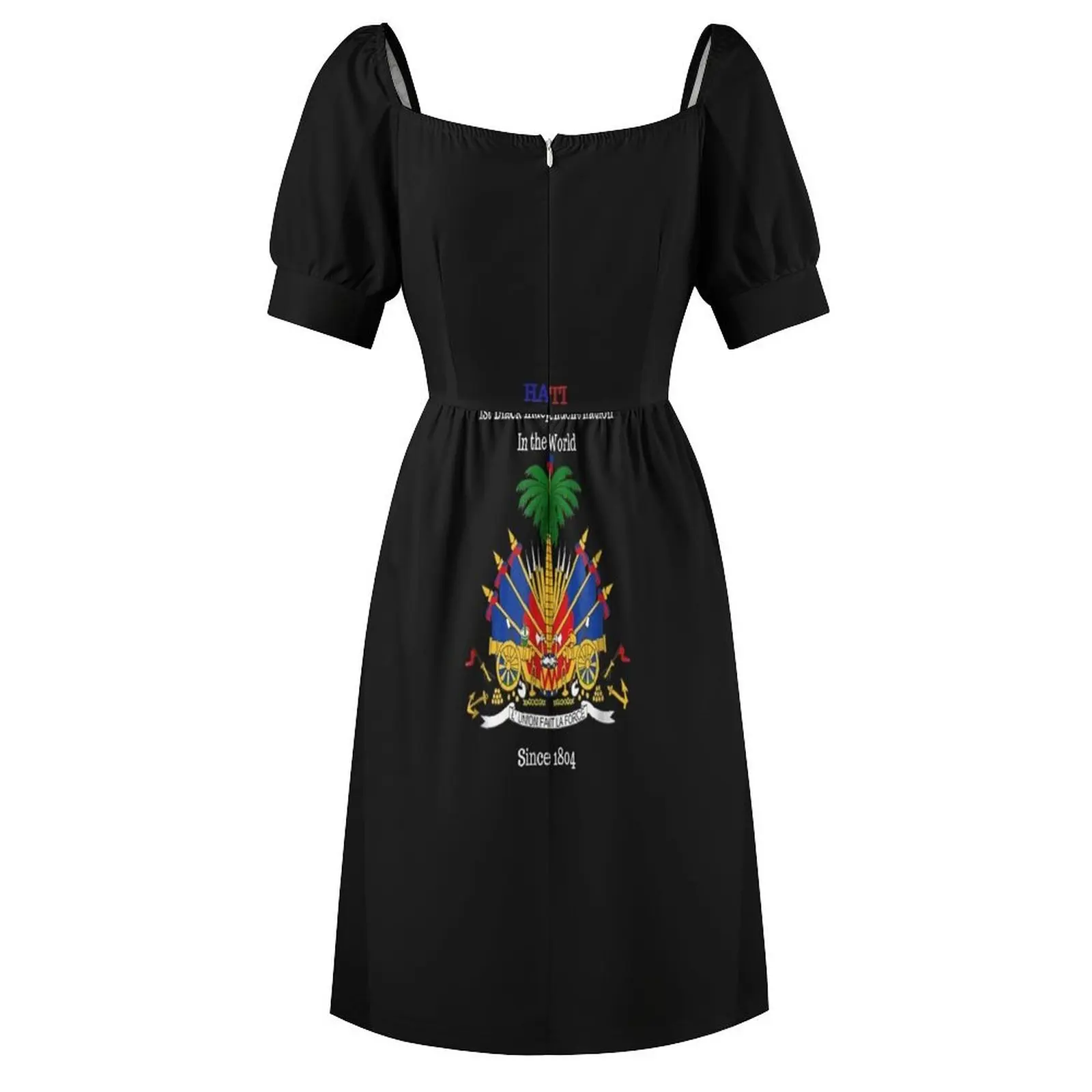 Camiseta con bandera haitiana, ideal para la celebración del día de la independencia, vestido de manga corta, vestido suelto de verano, vestido largo para mujer