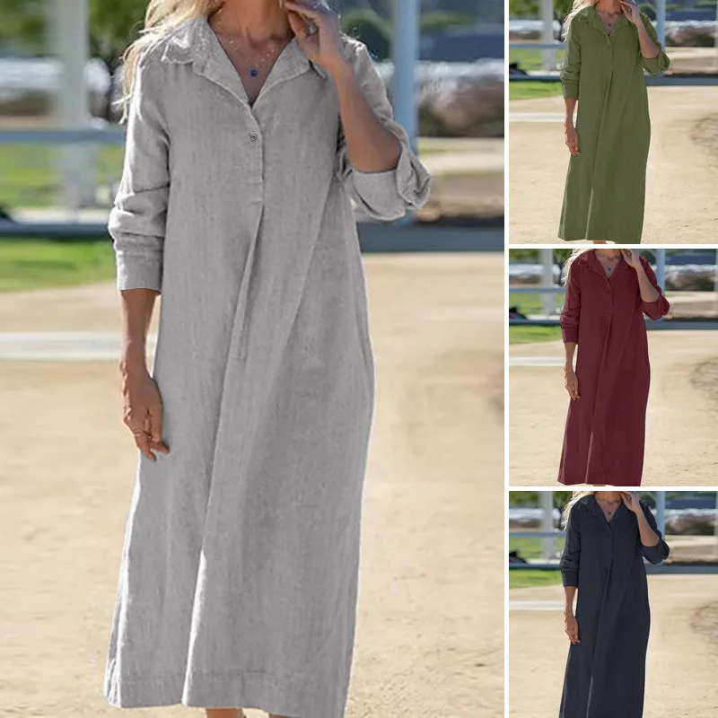 

Women Eid Muslim Abaya Arab Dubai Kaftan Islam Long Robe Loose Blouses Vestidoes Morocco Ramadan Solid Color Modest Casual