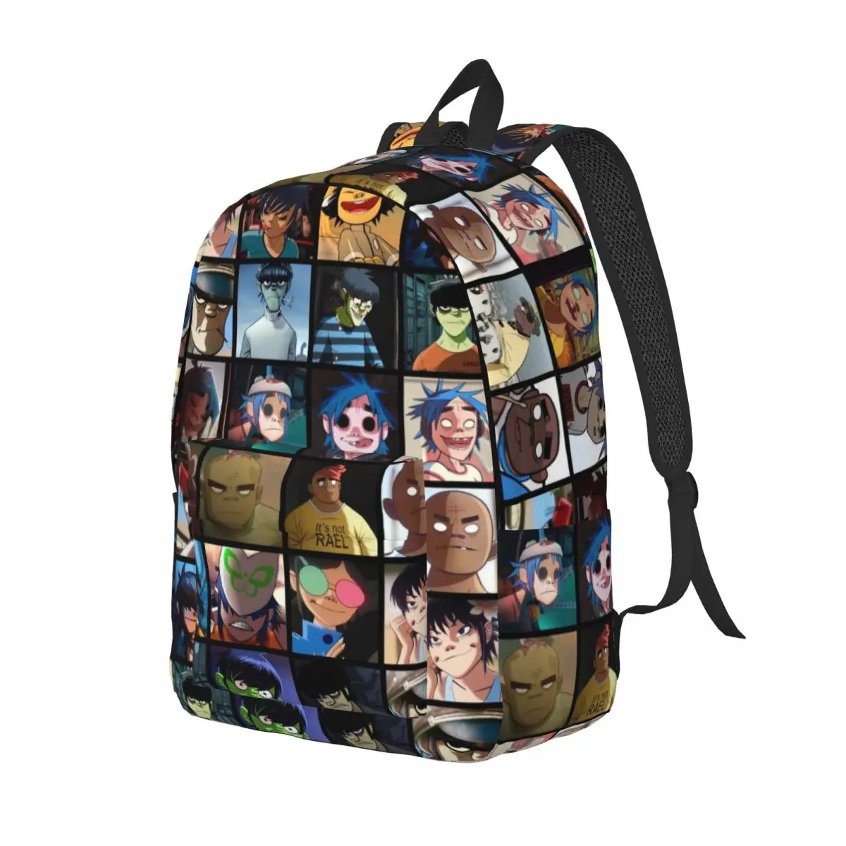 Gorillaz Collage Backpack for Boy Girl Kids Student School Bookbag Rock Daypack Preschool Primary Bag Gift