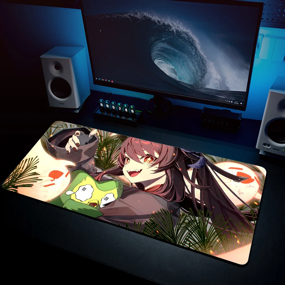 anime Hu Tao Genshin Impact  Mousepad Mouse Mat Desk Mat With Pad Gaming Accessories Prime Gaming XXL Keyboard Pad