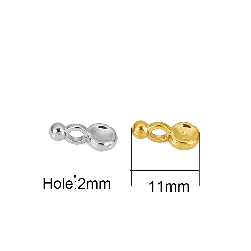 10pcs Stainless Steel Large Hole Charms Beads 11 mm PVD Never Fade Necklace Spacer Beads For Bracelet Findings Jewelry Making
