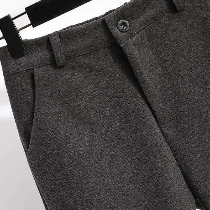 Shorts Women Straight Solid Korean Preppy Style Slim Leisure Students Soft Warm Autumn All-match Streetwear Chic Bottom Daily