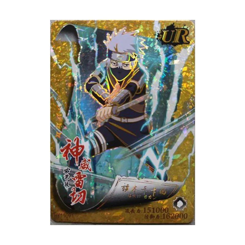 Anime NARUTO Rare UR Refraction Foil Senju Tobirama Uchiha Itachi Haruno Sakura Toys for boys Collectible Cards Birthday Present