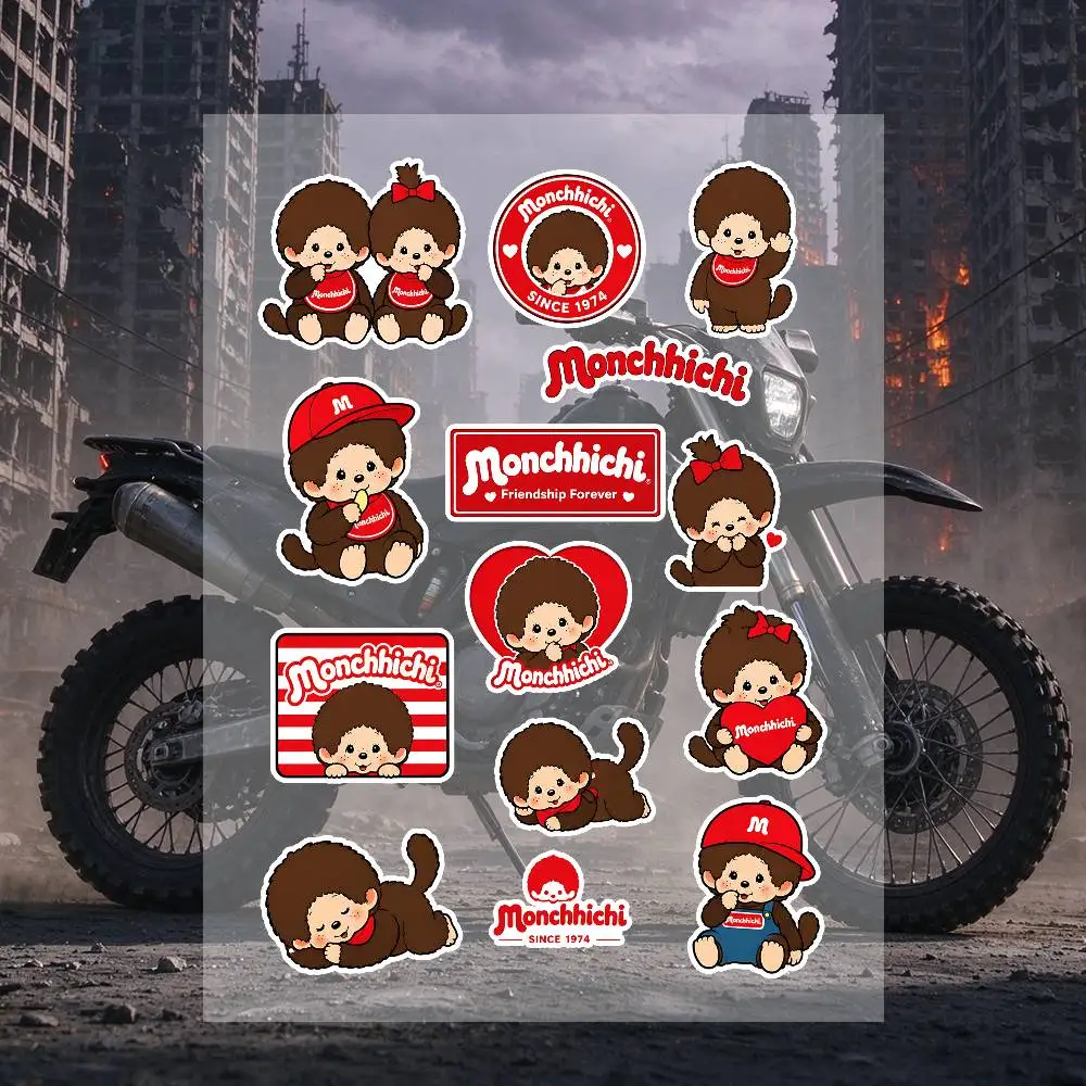 M-Monchhichi Stickers Moto Sticker Auto Body Bumper Windows Motorcycle Laptop Walls Vinyl Decal Car Tuning Accessories