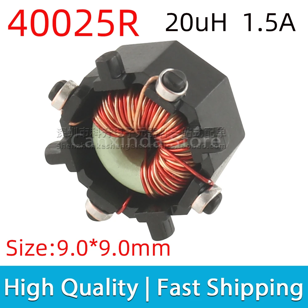 5pcs 40025R SMT Surface Mount Coupling Inductor 20UH 1.5A Inductance Isolated 1:1 Common Mode Choke Power Switch Mode Filter