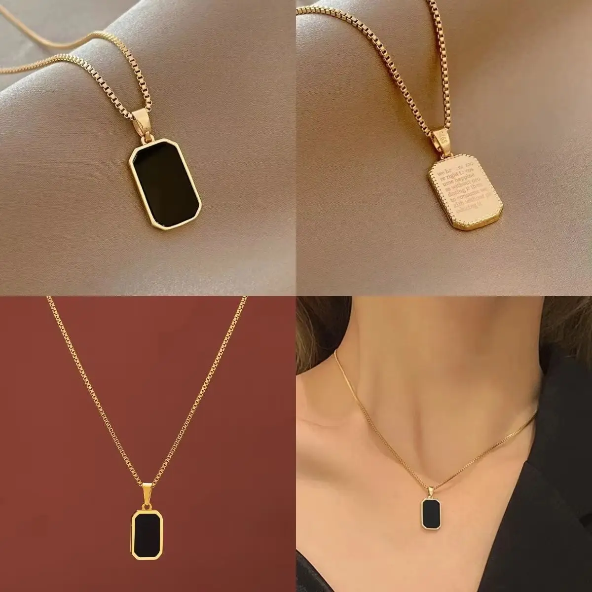 

Good Luck Brand Women's Titanium Steel Choker Necklace Sexy Simple Light Luxury Clavicle Chain Party Jewelry Accessory