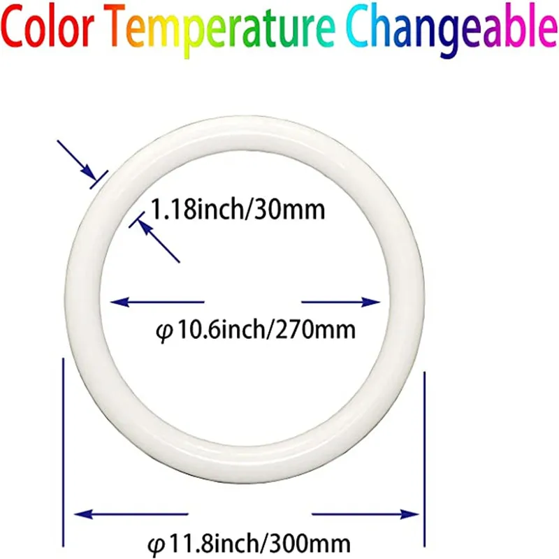 Imagem -03 - Conduziu os Tubos Circulares 205 Mmg10q Conduziu a Lâmpada do Círculo Pinos Conduziu as Lâmpadas Fluorescentes Redondas do Tubo Substituem o Diodo Emissor de Luz a Cor Ajustável t9