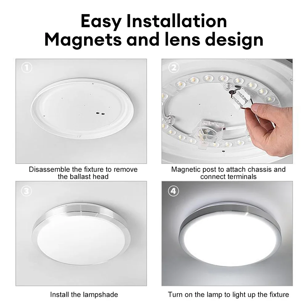 Led Module 220V Ceiling Light Led Panel Board  Flush Light Ceiling Fan Light Replacement Panel 12W 18W 24W 36W For Circle Lamp