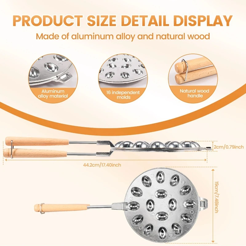 

Форма для выпечки на 16 ячеек с антипригарным покрытием, для печенья с орехами, многофункциональная, для кондитерских изделий, кухонные гаджеты, розница