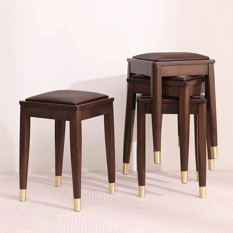 

Plastic High Stools Can Be Stack Industrial Stool Aesthetic Room Bar Chairs Square Decorative Taburete Wooden Modern Furniture