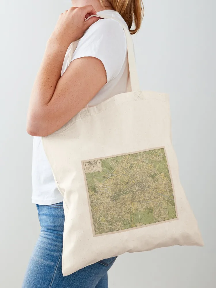 Vintage Map of Berlin Germany (1912) Tote Bag Women's shopper bag Woman shopper bag for beach Canvas Tote