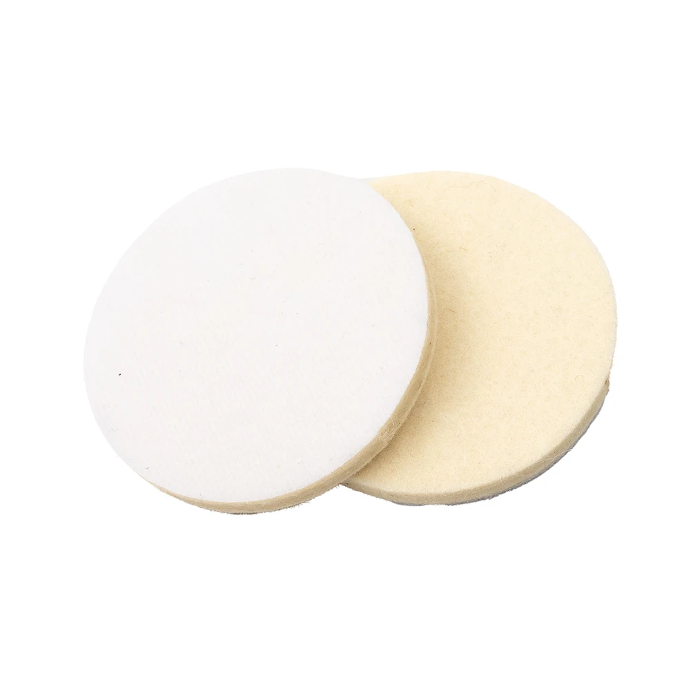 2PCS Wools Felt Polishing Pads Abrasive Wheels For Glass Stainless Steels Polish Repair Scratches 3 4 5 6 7 Inch Soft Felt Discs