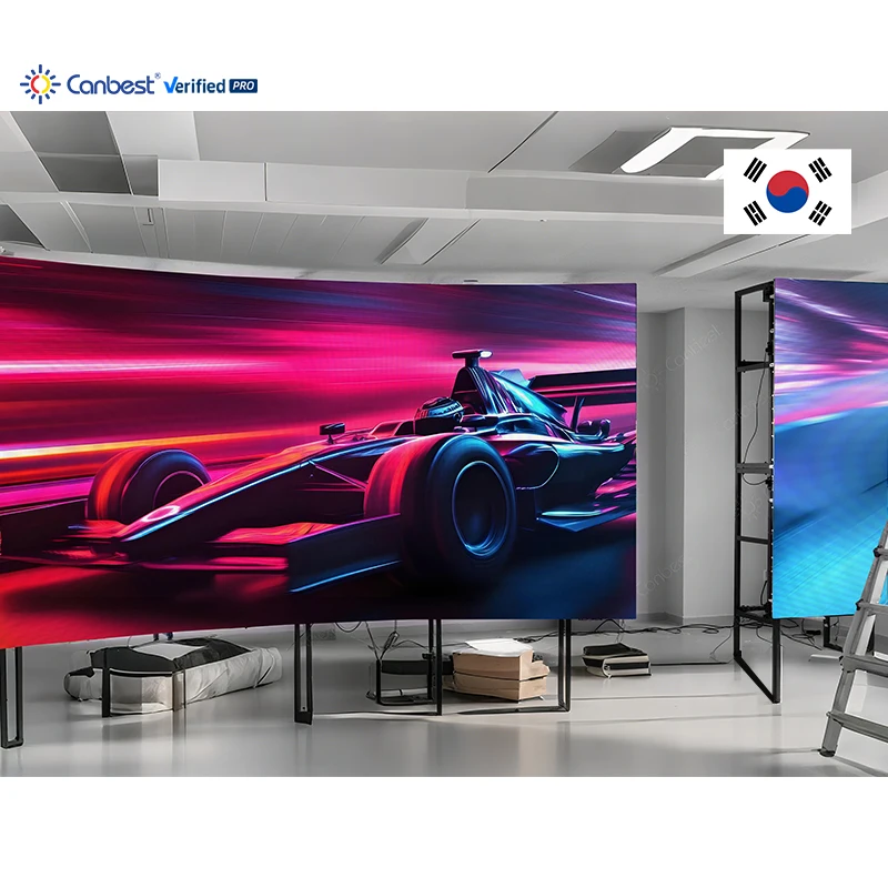 Canbest Rv P2.6 2.604Mm 5000X2500Mm 16.40X8.20Ft Indoor Rental Led Video Wall Display Screen for Exhibition Hall in South Korea