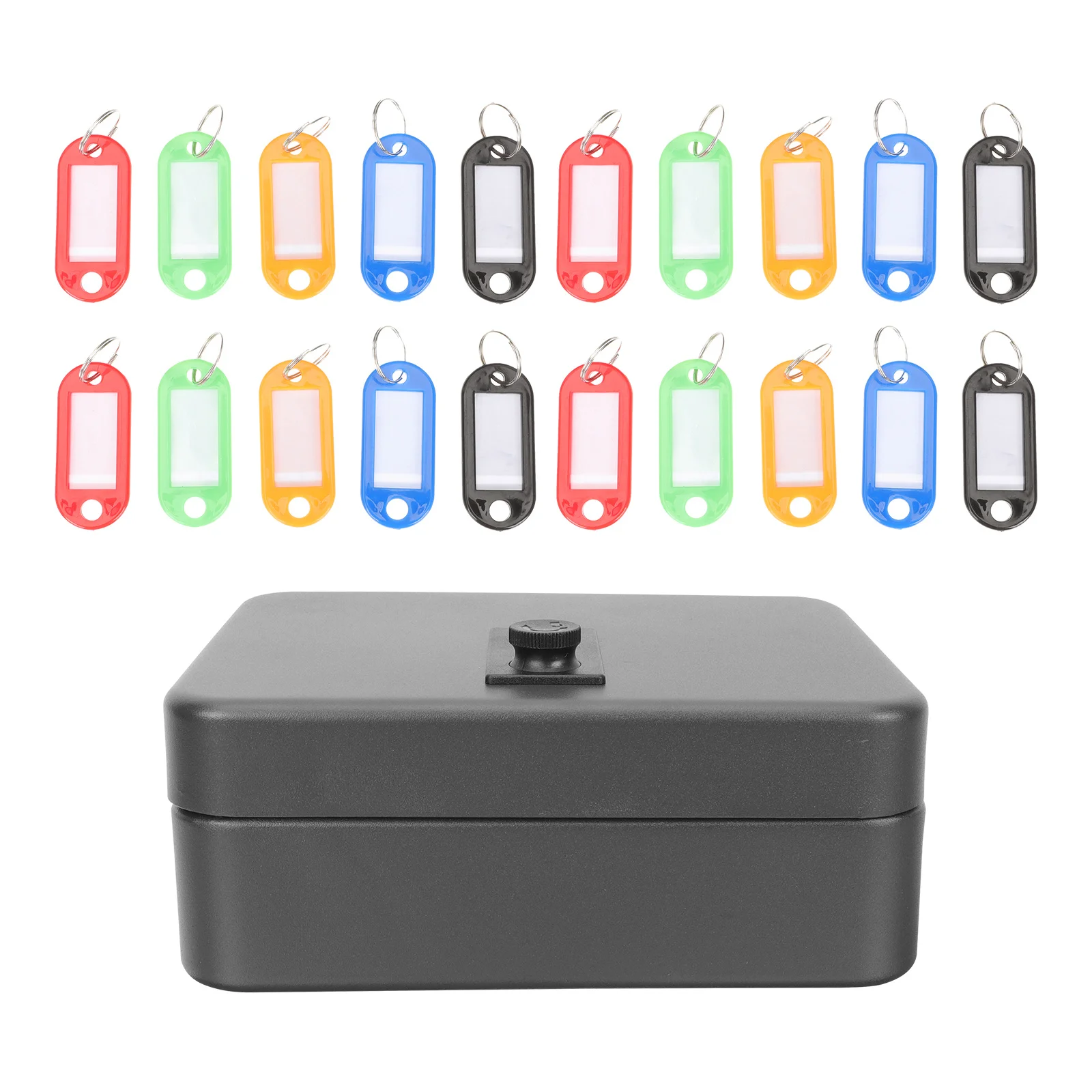 1Set Key Box قفل بكلمة مرور 20 فتحة خزانة إدارة المفاتيح المثبتة على الحائط صندوق رمز أمان معدني مقاوم للخدش #3