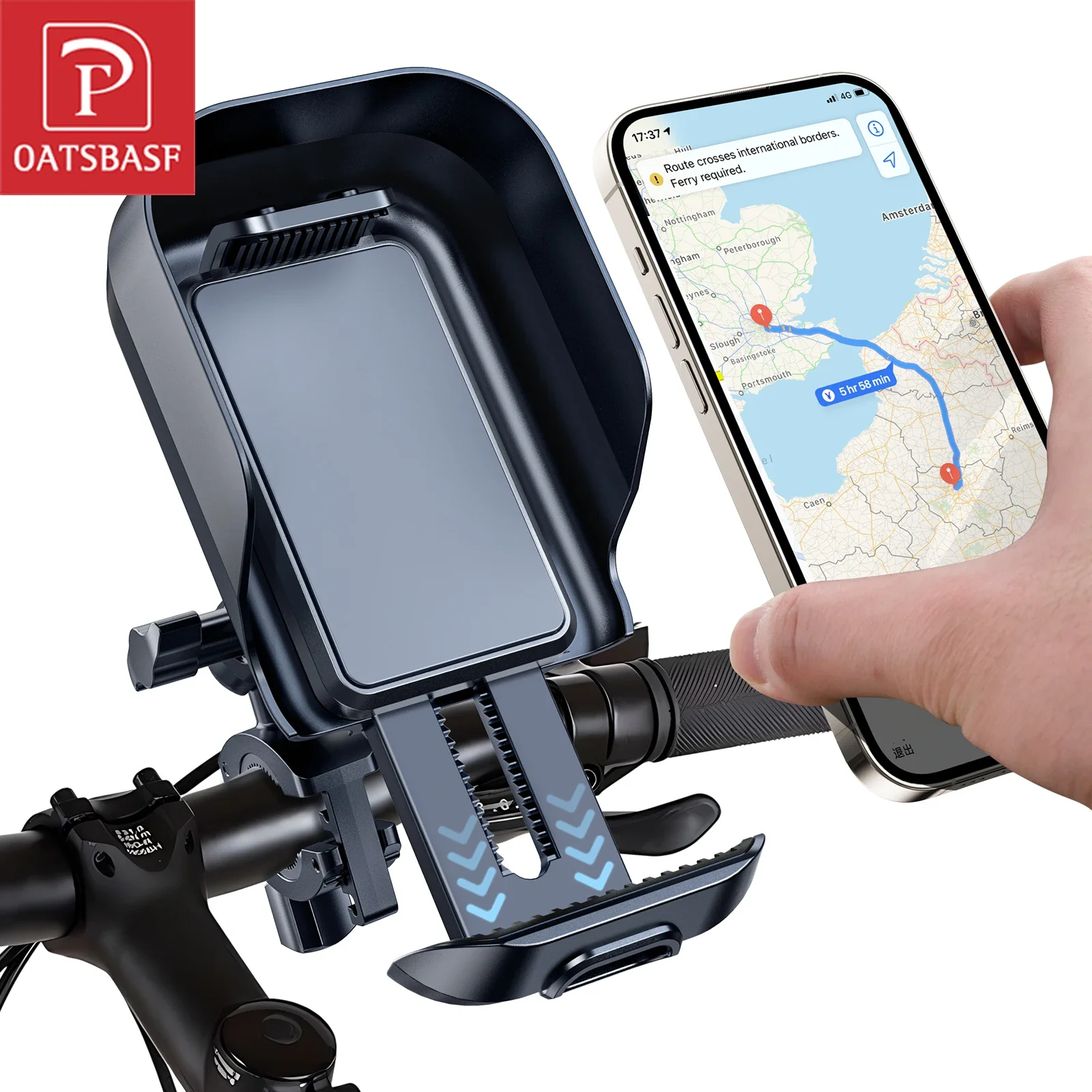 Oatsbasf New Bike Phone Holder 360° Rotatable Phone Stand Waterproof Bicycle Front Frame Bag Motorcycle  Non-Slip Stand Bracket