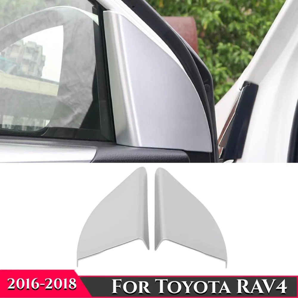 

For Toyota RAV4 RAV 4 2016 2017 2018 Styling Accessories ABS Matte Car Interior A-pillar Speaker Horn Ring Cover Trim Shell 2pcs