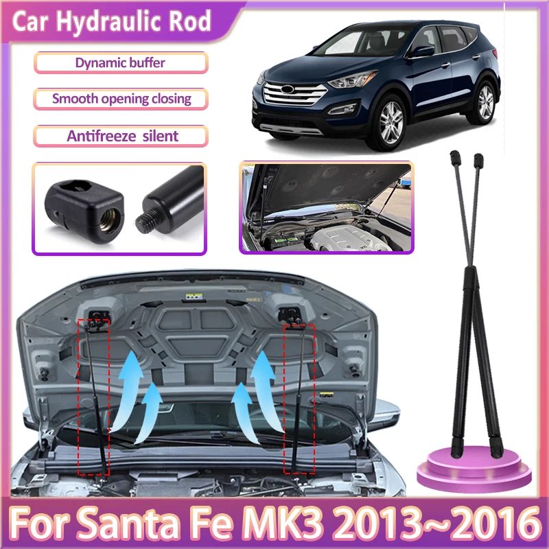 

For Hyundai Santa Fe MK3 DM NC 2013 2014 2015 2016 Front Hood Hydraulic Rod Support Strut Shock Bar Telescopic Car Accessories