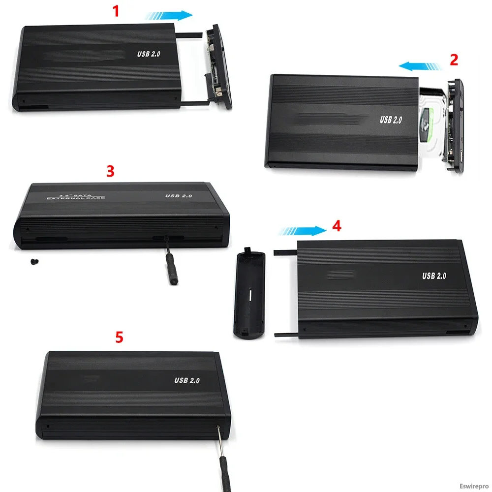 Do 3,5-calowego dysku twardego IDE HD 2,5-calowego dysku twardego USB2.0 Obudowa 2,5-calowa 3,5-calowa obudowa zewnętrzna do komputera stacjonarnego PC Laptop Telefon — zdjęcie produktu 6