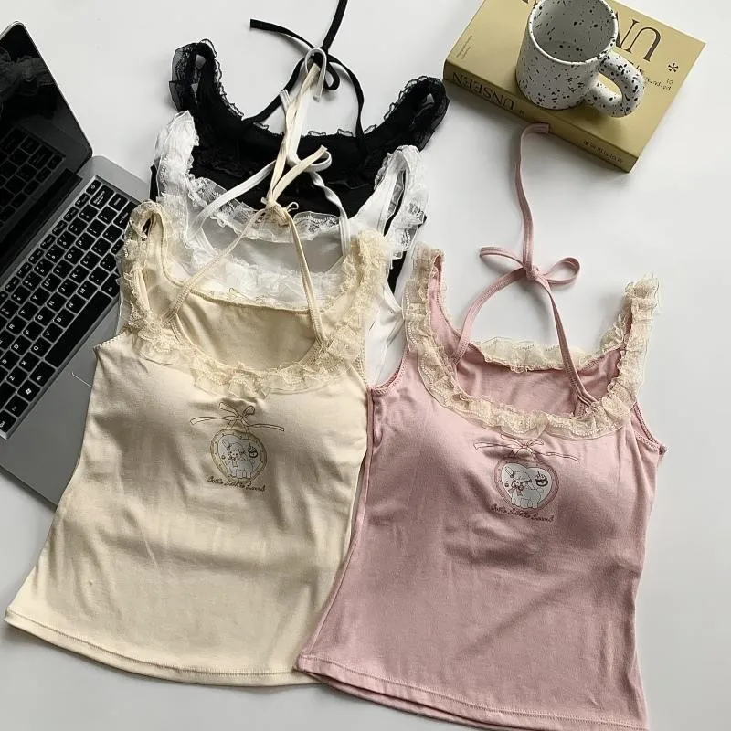 

Sexy Bal Crop Top Women's Yoga Fitn irt with Chest Pad Pure Color Cotton 00% Versatile Strap Vest Bal Design