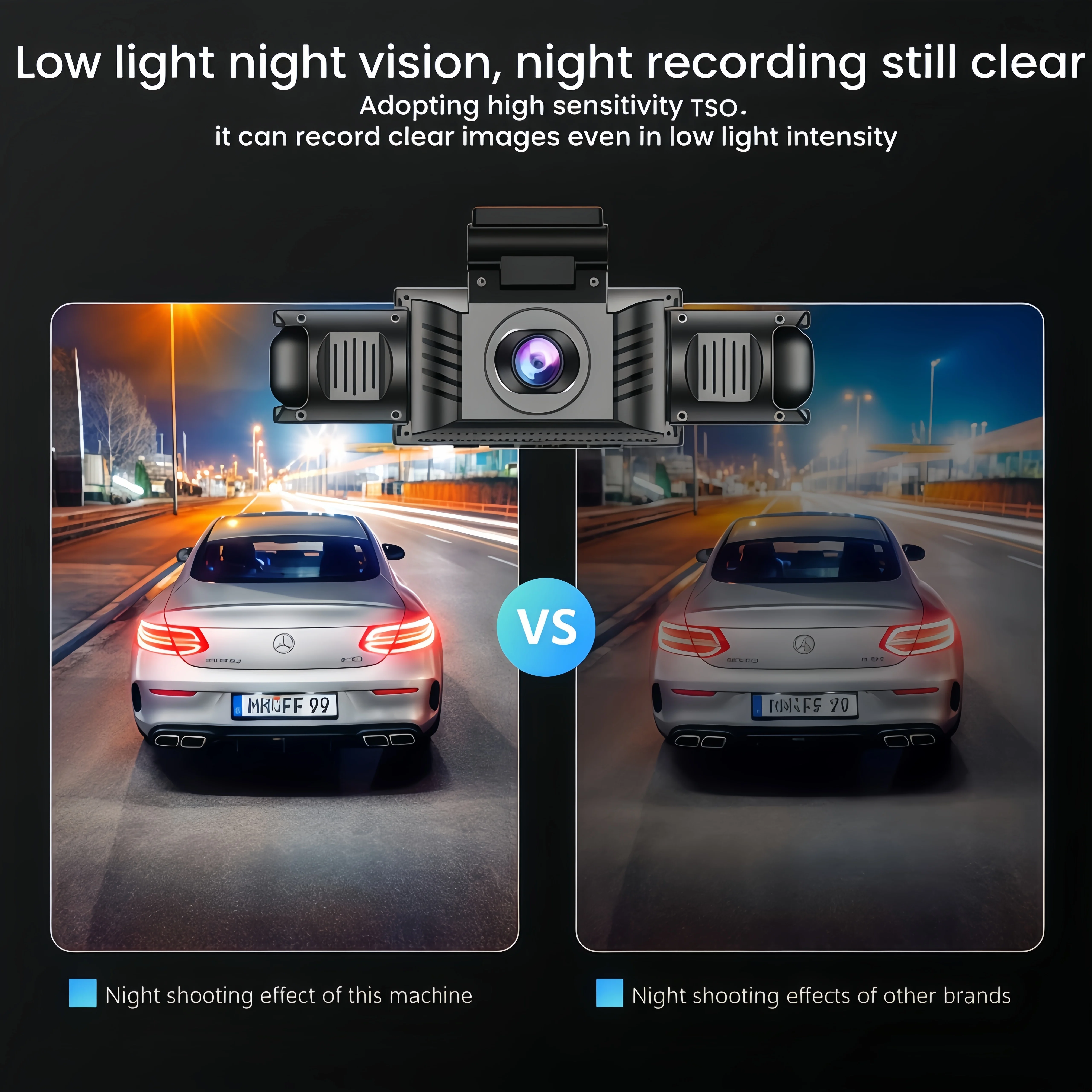 3/4-Kanal-WiFi-Dashcam, Weitwinkel, Nachtsicht, G-Sensor, Park- und Loop-Aufnahme, universell für verschiedene Fahrzeuge – Detail 4