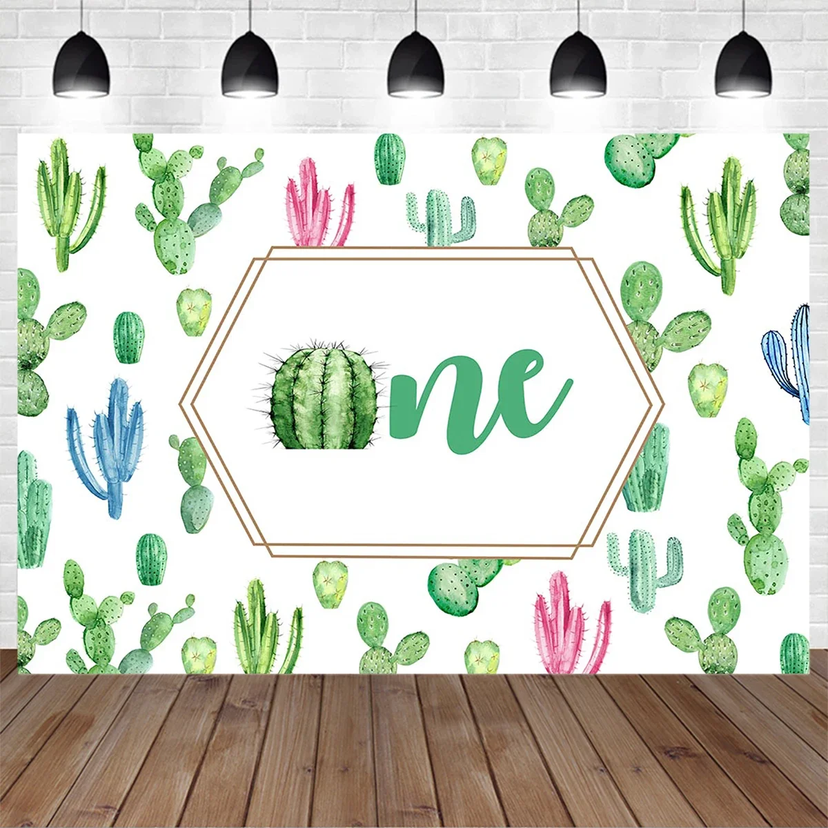 

Cactus Baby Shower One Birthday Party Photography Mexican Background Gender Reveal Photobooth Decoration Studio Backdrop Props